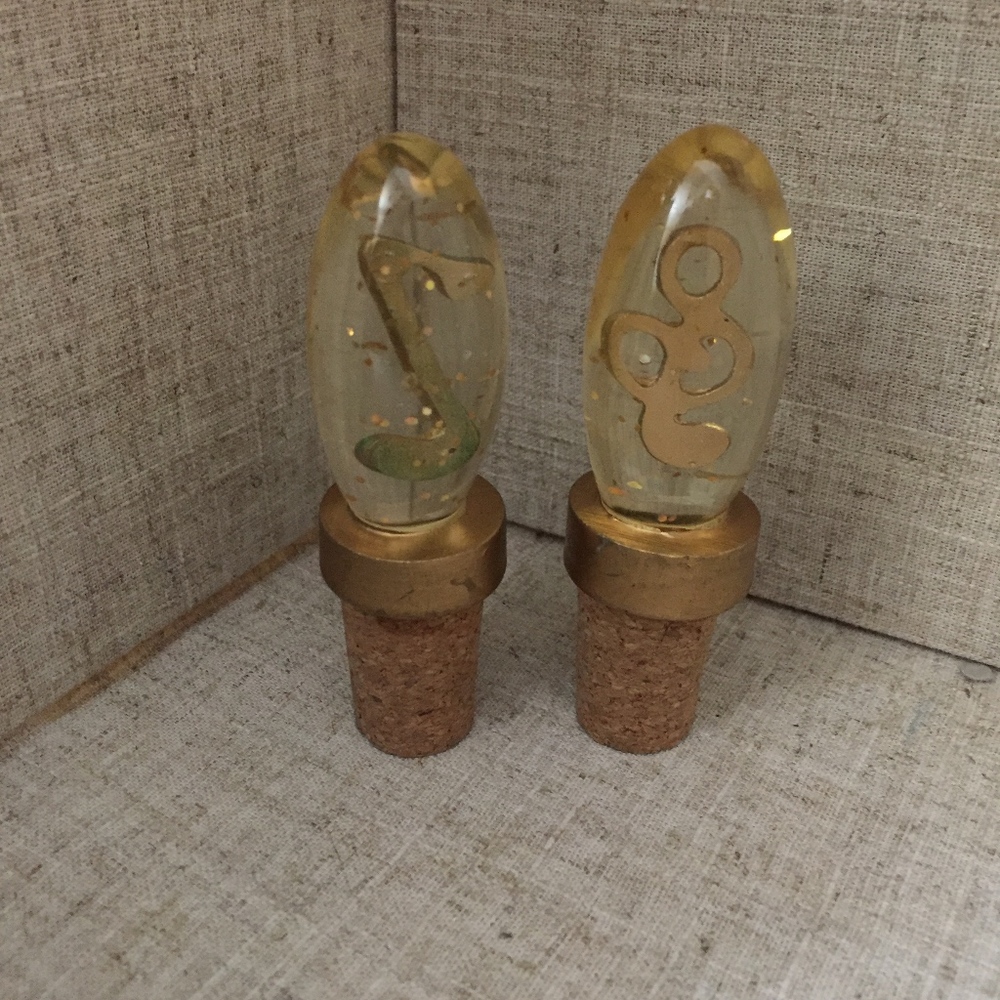 Music Note Cork Bottle Stopper Set of 2